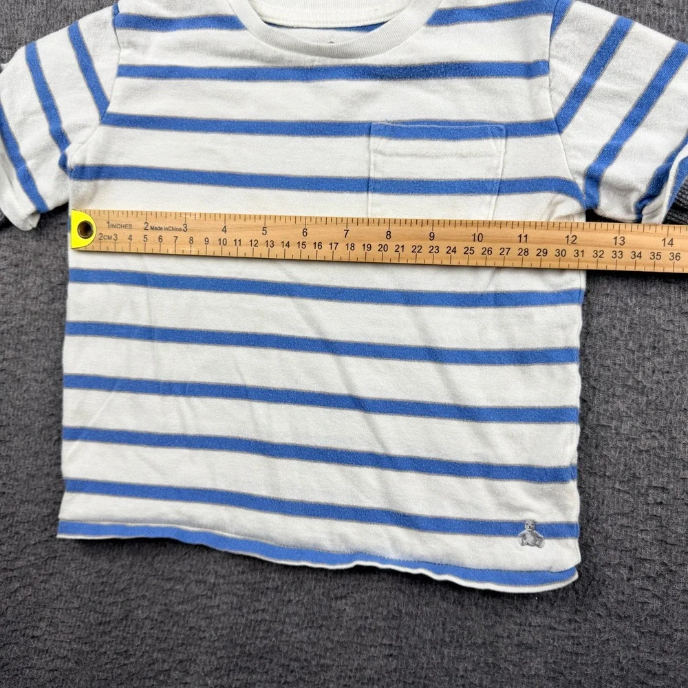 BabyGap Toddler Boys 3Y Blue White‎ Striped Layered Look Long Sleeve T-Shirt